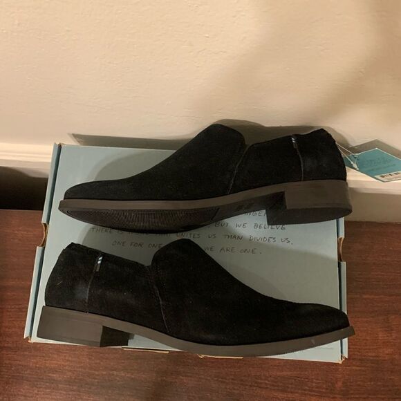 Toms shayne low suede leather lightweight bootie in black size 10 new - Picture 3 of 11
